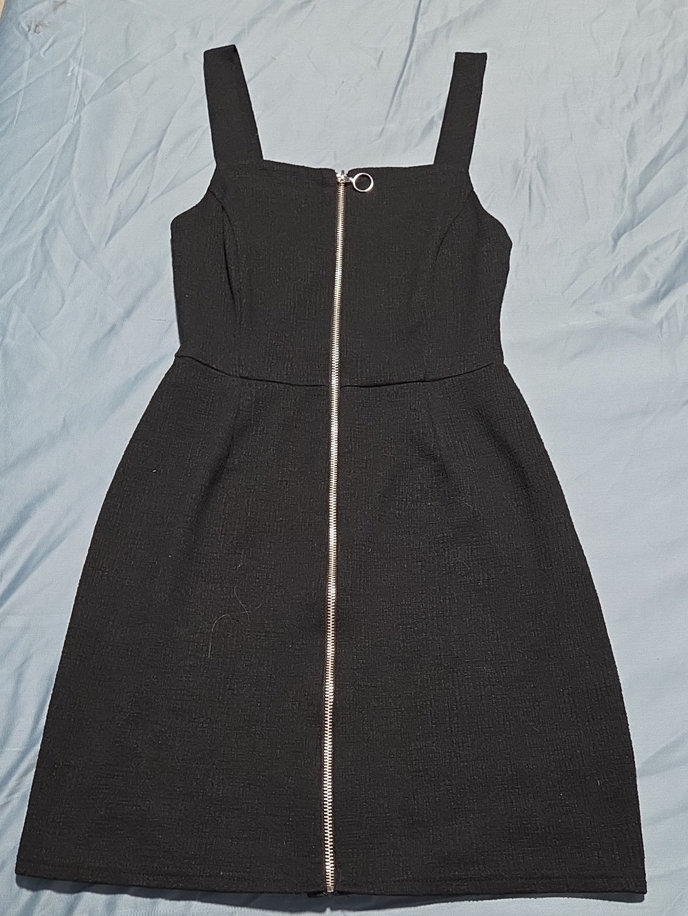 Primark Black Zip-Front Mini Dress